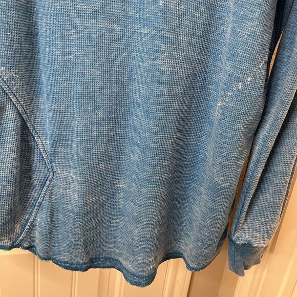 Volcom Stone Thermal Waffle Long Sleeve Shirt Mens Size M Burnout Teal - Picture 10 of 12